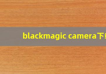 blackmagic camera下载